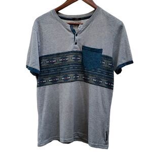 Brooklyn Cloth The Marl Mens Henly Southwestern Print T-Shirt Size Medium